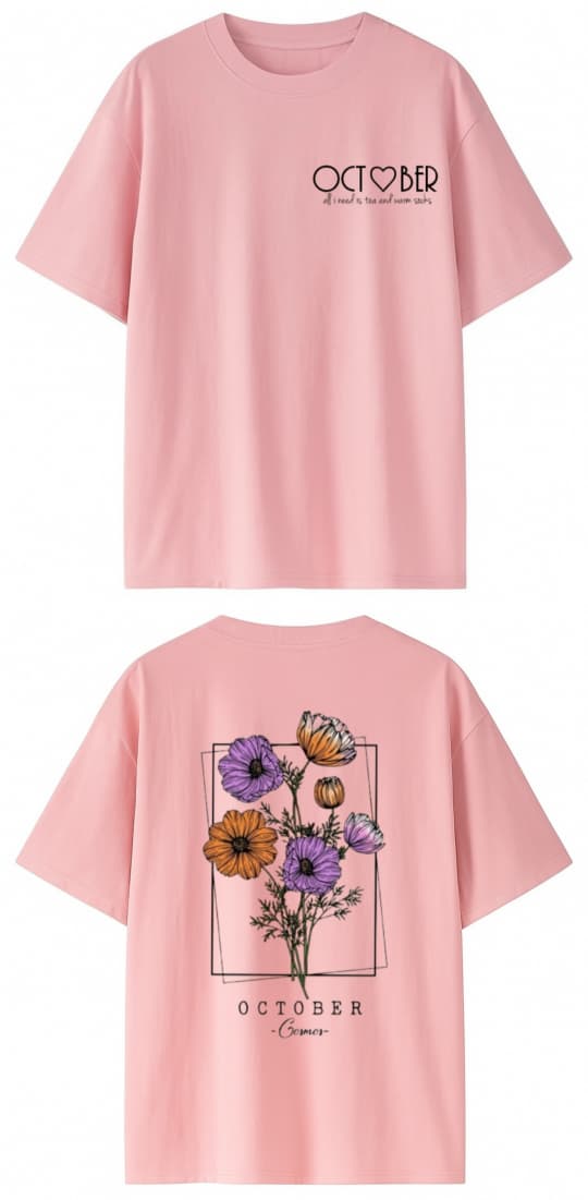 October Floral Regular T-shirt
